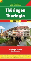 freytag & berndt Stra&szlig;enkarte Th&uuml;ringen 1:200.000