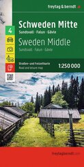freytag & berndt Stra&szlig;enkarte Schweden Mitte 1:250.000