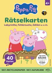 Peppa Pig R&auml;tselkarten: Labyrinthe, Fehlersuche, Z&auml;hlen u. v. m.