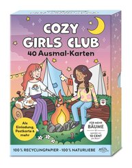 Cozy Girls Club: 40 hochwertige Karten | Entspannt Ausmalen, Gestalten, Verschenken oder Behalten