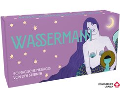 Sternzeichen Wassermann - 40 Karten in Magnetschachtel mit Metallicfolie - Magische Messages von den Sternen, m. 1 Beilage