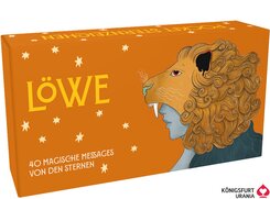 Sternzeichen L&ouml;we 40 Karten in Magnetschachtel mit Metallicfolie - Magische Messages von den Sternen, m. 1 Beilage