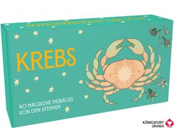 Sternzeichen Krebs 40 Karten in Magnetschachtel mit Metallicfolie - Magische Messages von den Sternen, m. 1 Beilage