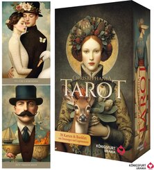 Christephania Tarot - 78 farbige Tarotkarten und ein 176-seitiges Booklet mit Deutungen und Legungen (nostalgisches, hochwertiges Tarotdeck), m. 1 Buch, m. 1 Beilage