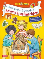 Conni Gelbe Reihe (Besch&auml;ftigungsbuch): Mein buntes Conni-Stickerbuch: Advent und Weihnachten