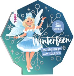 Stickerbuch: Anziehpuppen zum Stickern. Winterfeen