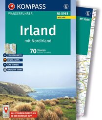 KOMPASS Wanderf&uuml;hrer Irland mit Nordirland, 70 Touren mit Extra-Tourenkarte