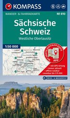 KOMPASS Wanderkarte 810 S&auml;chsische Schweiz, Westliche Oberlausitz 1:50.000