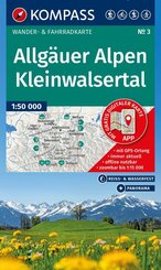KOMPASS Wanderkarte 3 Allg&auml;uer Alpen, Kleinwalsertal 1:50.000