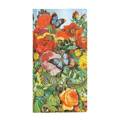 Notizbuch Schmetterlingsgarten Schlank Liniert