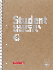 Collegeblock Premium Student FACT!plus, A4, Lineatur 27, 80 Blatt, braun