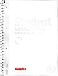 Collegeblock Premium Student White, A4, Lineatur 27, 80 Blatt, wei&szlig;