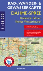 Rad-, Wander- und Gew&auml;sserkarte Dahme-Spree