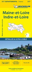 Indre-et-Loire Maine-et-Loire - Michelin Local Map 317