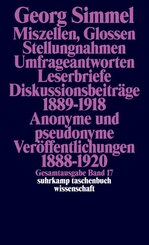 Miszellen, Glossen, Stellungsnahmen, Umfrageantworten, Leserbriefe, Diskussionsbeitr&auml;ge 1889-1918, Anonyme und Pseudonyme Ver&ouml;ffentlichungen 1888-1920