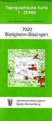 Topographische Karte Baden-W&uuml;rttemberg Bietigheim-Bissingen