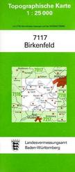 Topographische Karte Baden-W&uuml;rttemberg Birkenfeld