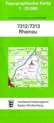 Topographische Karte Baden-W&uuml;rttemberg Rheinau