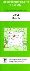 Topographische Karte Baden-W&uuml;rttemberg Elzach