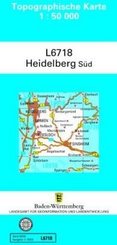 Topographische Karte Baden-W&uuml;rttemberg, Zivilmilit&auml;rische Ausgabe - Heidelberg-S&uuml;d