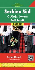 freytag & berndt Stra&szlig;enkarte Serbien S&uuml;d 1:200.000