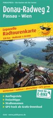 Publicpress Leporello Radtourenkarte Donau-Radweg 2, Passau, Wien 1:50.000