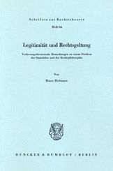 Legitimit&auml;t und Rechtsgeltung.