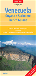 Nelles Map Landkarte Venezuela - Guyana - Suriname - French Guiana 1:2,5 Mio.