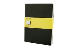 Moleskine Cahier XL, kariert, schwarz, 3er-Set