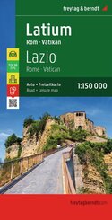 freytag & berndt Stra&szlig;enkarte Latium - Rom - Vatikan 1:150.000