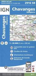 IGN Karte, Serie Bleue Chavanges, Dampier