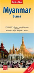 Nelles Map Landkarte Myanmar - Burma ; Myanmar - Birmanie ; Myanmar - Birmania 1:1,5 Mio.