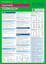 PONS Grammatik auf einen Blick, T&uuml;rkisch