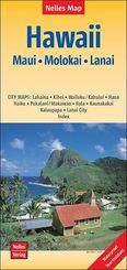Nelles Map Landkarte Hawaii : Maui, Molokai, Lanai 1:150.000