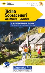 K&uuml;mmerly+Frey Wanderkarte 26 Ticino, Sopraceneri 1:60.000
