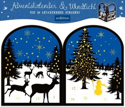 Teelichth&auml;uschen Winternacht, Adventskalender & Windlicht