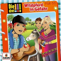 Die drei !!! 55: Wildpferd in Gefahr,1 Audio-CD