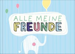 Alle meine Freunde | Hochwertiges Freundebuch f&uuml;r M&auml;dchen und Jungen zum Ausf&uuml;llen und Ausmalen im DIN A5-Format