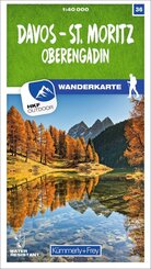 K&uuml;mmerly+Frey Wanderkarte 36 Davos, St. Moritz 1:40.000