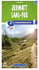 K&uuml;mmerly+Frey Wanderkarte 49 Zermatt, Saas-Fee 1:40.000