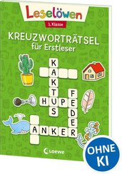 Lesel&ouml;wen Kreuzwortr&auml;tsel f&uuml;r Erstleser - 1. Klasse (Gr&uuml;n)