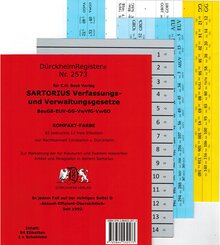 D&uuml;rckheimRegister&reg; SARTORIUS KOMPAKT-Farbe (2020) Gesetze und &sect;&sect;