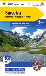 K&uuml;mmerly+Frey Wanderkarte 20 Surselva 1:60.000