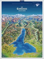 KOMPASS Panorama-Poster Der Gardasee, Lago di Garda
