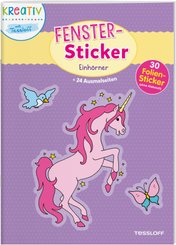 Fenster-Sticker. Einh&ouml;rner
