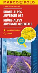 MARCO POLO Regionalkarte Rh&ocirc;ne-Alpes, Auvergne Ost 1:300.000