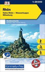 K&uuml;mmerly+Frey Outdoorkarte Deutschland 23 Rh&ouml;n 1:35.000