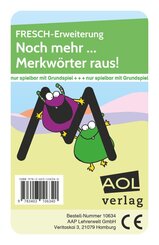FRESCH-Erweiterung: Noch mehr... Merkw&ouml;rter raus!