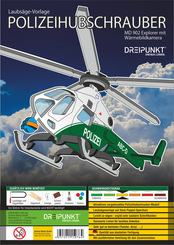 3D Laubs&auml;gevorlage Polizeihubschrauber