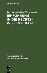 Einf&uuml;hrung in die Rechtswissenschaft